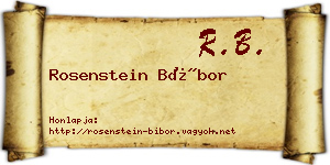 Rosenstein Bíbor névjegykártya